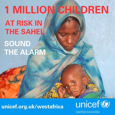 UNICEF_uk's tweet image. Right now 1 million children’s lives hang in the balance in West Africa. Share this image. Sound the alarm. #SahelNow