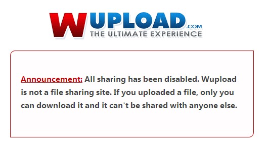 akkispakki's tweet image. Anche #Wupload molla tutto seguendo la strada di #Filesonic &quot;Wupload is not a file sharing site&quot;