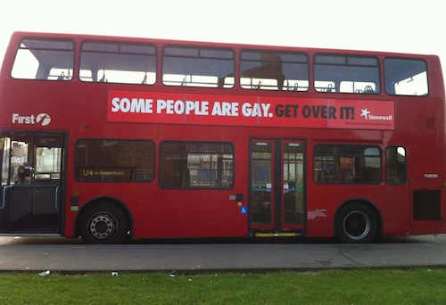DannyLew89's tweet photo. Love this. This poster has been put on over 1000 buses across London. #GayPride http://t.co/985BTHo5
