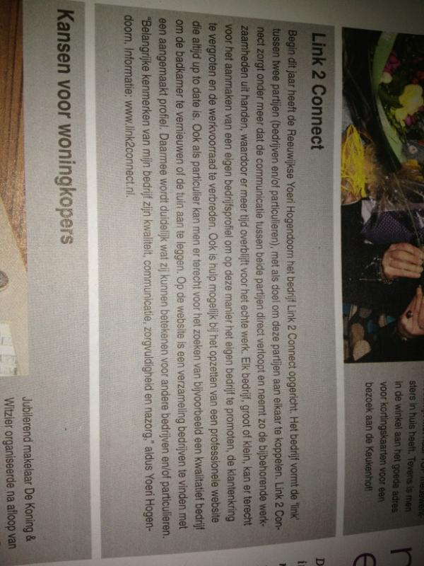 Link 2 Connect in de media!!