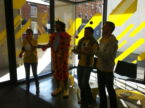 Catch22NCS's tweet image. Staff at @Catch22NCS and @Youngadvisors have been doing #Springin2Action @somewhereto_  mission in @ace_press building!