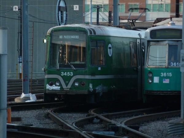 Division2Supt's tweet image. At the Riverside Carhouse today and spotted Boeing MOW car 3453 out back. #MBTA #GreenLine #WorkTrain