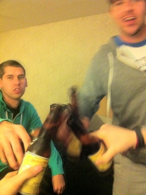 walkerian's tweet image. First beers and touchdown in LA. #tricore