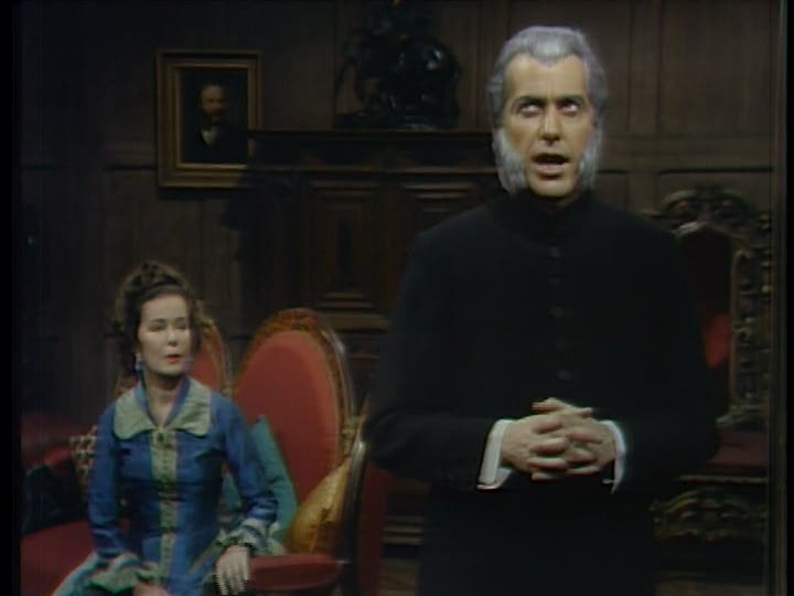 MinervaTrask's tweet photo. My no good, two timing, wife murdering husband and his latest conquest! #DarkShadows http://t.co/xmVZckfg