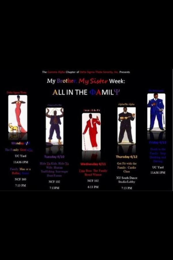 Come out to Gamma Alpha's My Brother/My Sister Week #GreekUnity #FunAndInformative