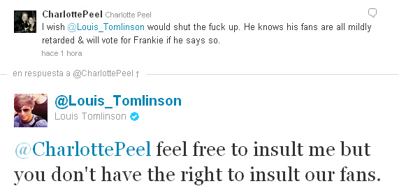 breathinglwt's tweet image. See. I told you. Charlottepeel is the girl Louis tweeted. Then she makes an account supporting Lou.
