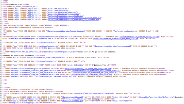 _superted's tweet image. Check out the markup! There&apos;s no CSS, not an drop! Have I found a tear in the space-time continuum? #imagemaps #tables