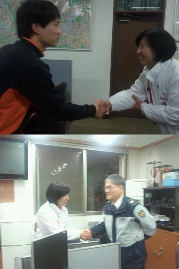 behappy608's tweet photo. 소방서와 파출소에 들러 늦은시간에도 노고가 많으신 여러분께 인사 올리는 것을 마지막으로 선거운동을 마쳤습니다! 내일 현명한 선택! 부탁드립니다 http://t.co/ZLuCpQ3P
