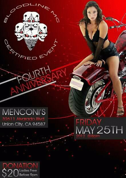 BloodLineMC's tweet image. It's that time again, our 4 year Anniversary Party! Drinks..DJ..Food..come out &amp; support your local BloodLine MC!