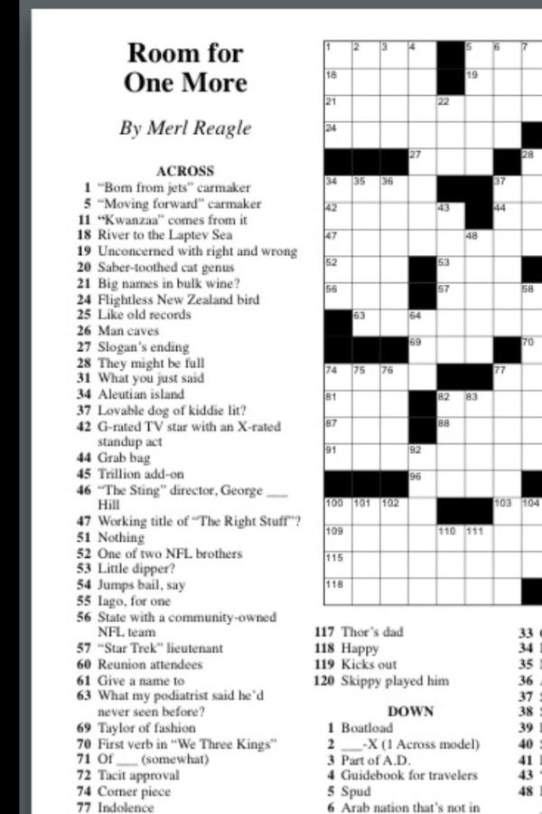 Cousin Allison was stoked I was in her crosswords this morning, 42