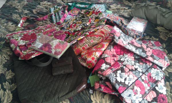 verabradley's tweet image. Look at all that color! MT @geneeeva: #vbos I would say I had a successful day at the Outlet Sale Day!