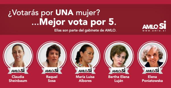 votaras por una mujer??? Mejor vota por 5 #AMLO2012