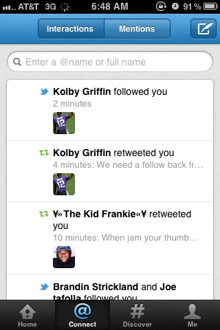 Got the follow back and a big RT from @kolbygriffin12!