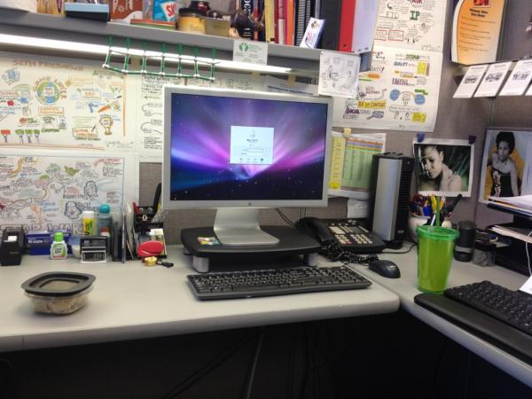 mizdiva's tweet image. They said it would never happen, but behold the miracle. #macatwork #worlddomination