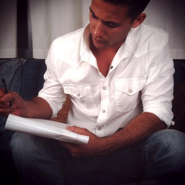Every picture tells a story don't it... Singer/Songwriter Dez Duron working on his craft...