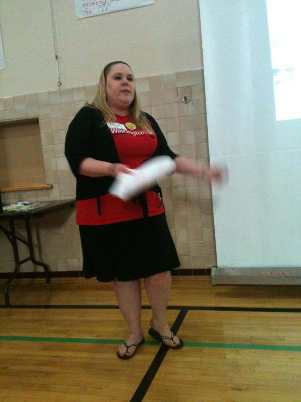 WashingtonCAN's tweet image. Amanda telling her 99% story #Spokane  #99spring