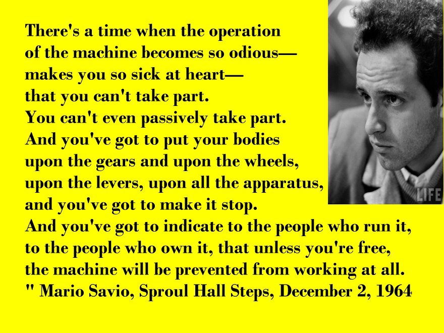 טוויטר Sameshirtdifferentdy בטוויטר Inspiring Mario Savio Quote Someone Oughtta Make It A Teeshirt Ows Occupyart Globalrevolution 99spring Http T Co Hi1mq1tb טוויטר Sameshirtdifferentdy בטוויטר Inspiring Mario Savio Quote Someone Oughtta Make It A Teeshirt Ows Occupyart Globalrevolution 99spring Http T Co Hi1mq1tb