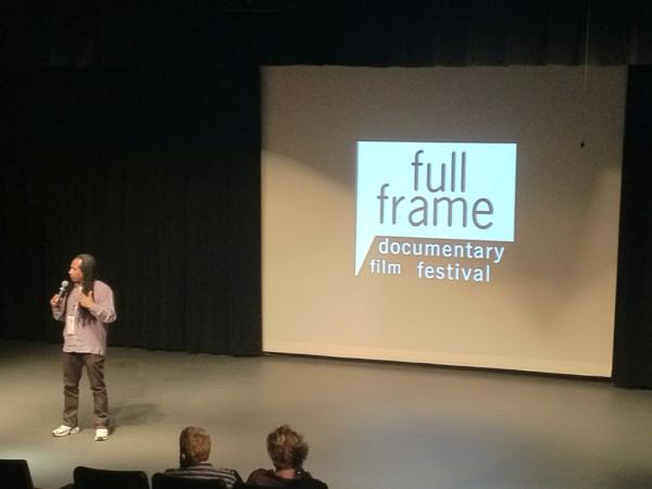 POVdocs's tweet photo. Marco Williams Q&A at his film "In Search of Our Fathers", Ross McElwee intro'd as "nervously courageous" #fullframe15 http://t.co/XHcihecq