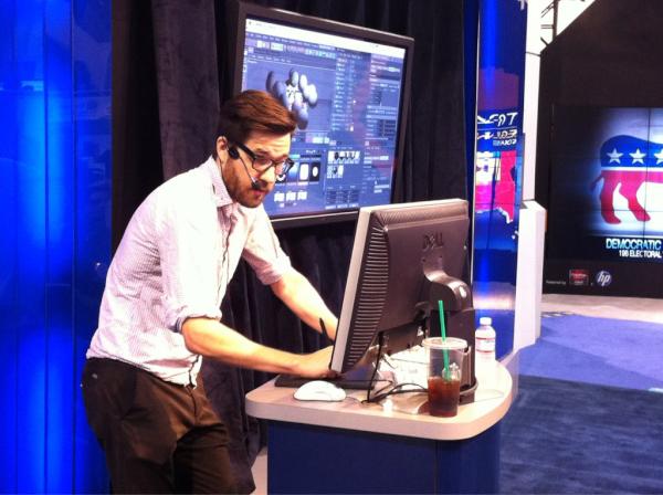 eyedesyn's tweet image. The gorilla himself @nickvegas is live now on c4dlive.com #nab2012