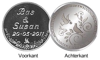 Dit is de huwelijkspenning van de Trouwset.
trouwset.nl