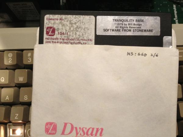 jmechner's tweet photo. Bill Budge's Tranquility Base! Aww, I wrote my high score and the date on the disk sleeve! In 1979 #popsource http://t.co/S13iKWKK