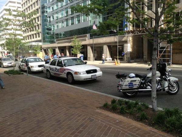 Police have shown up to the #SleepfulProtest - 2 cars and one motorcycle #OccupyDC - goin live at ustream.tv/occupyeye