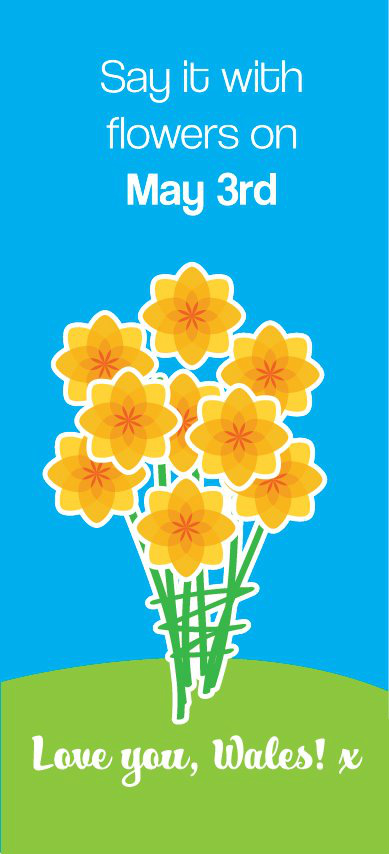 say it with flowers .... and Vote Plaid Cymru on May 3rd