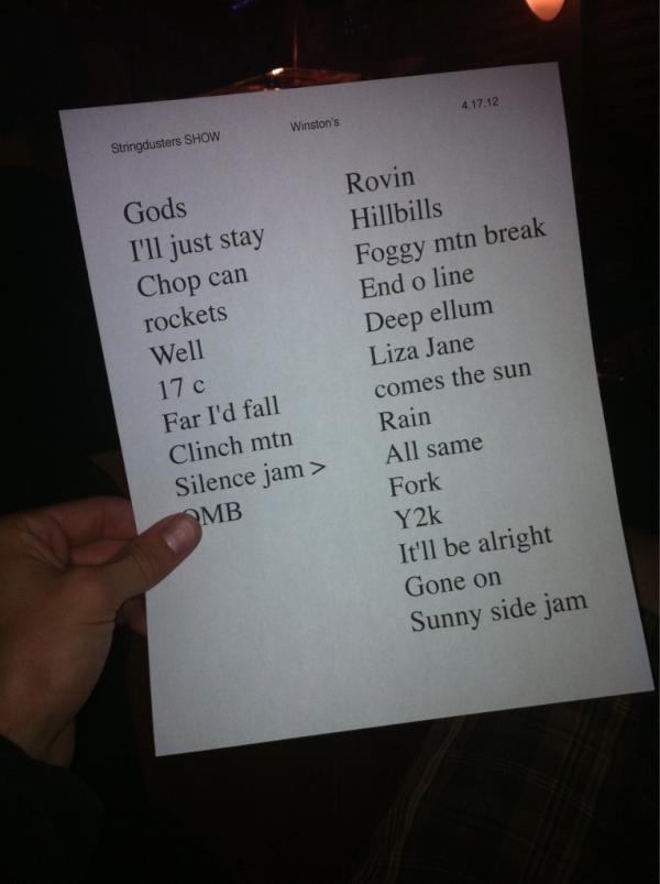 dustersoundguy's tweet image. Winston's, San Diego Setlist @stringdusters well rested coming out of yesterday's incredible hike. Photos to come.