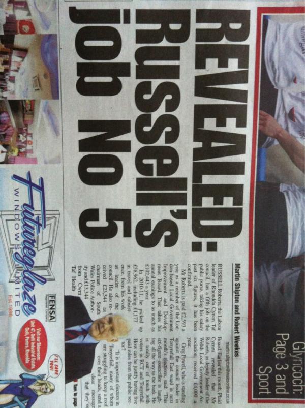 our #5JobsRoberts hits the front page again.