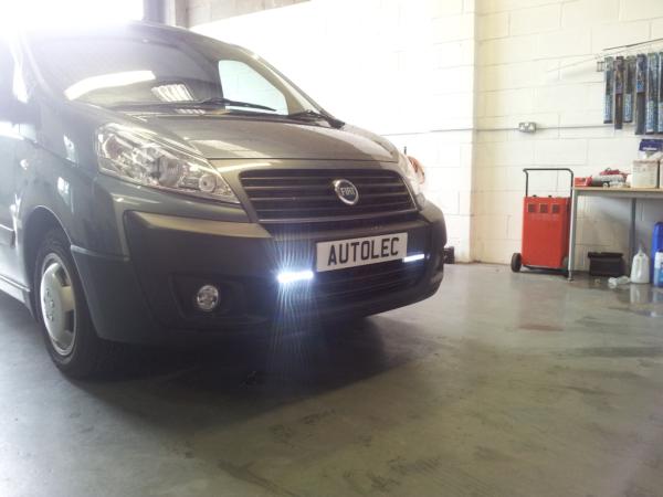 We've fitted these day time running lights, they work automatically like the factory fitted ones and look pretty smart.