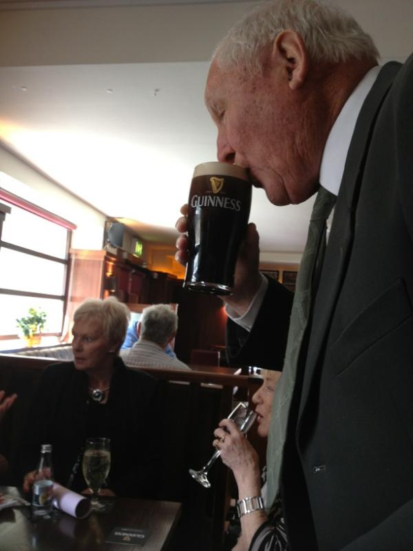 Paddy enjoying a pint #apintofplainisyouronlyman