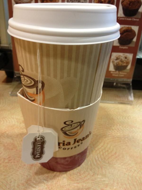 Drexism's tweet image. Green Tea instead of Coffee. LOL #notSC Hahahaha!