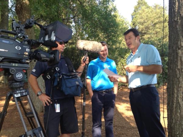 Early morning shoot with @NickFaldo006 on the Green Mile at Quail Hollow in Charlotte
