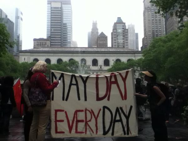 OccupyWallStNYC's tweet photo. #MayDay. Everyday. Bryant Park: http://t.co/f9fGiuah
