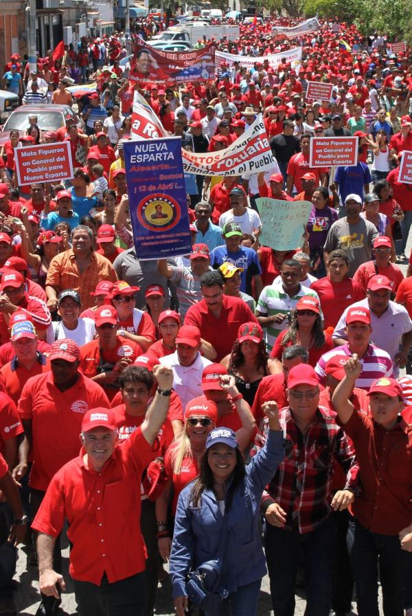 Gran Marcha en Apoyo a Ley Organica del Trabajo, Municipio Tubores Isla de Margarita.