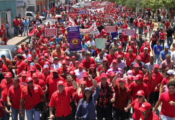 Gran Marcha en Apoyo a Ley Organica del Trabajo, Municipio Tubores Isla de Margarita.