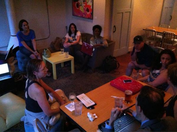 reidserozi's tweet image. #triwiki gathering at PieBird. Recording neighborhood assets on the @TriangleWiki