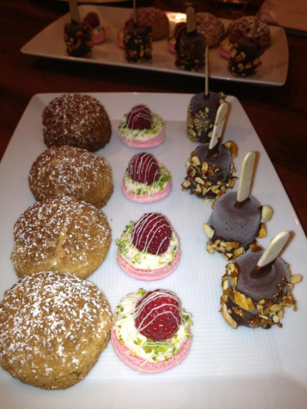 chefmattmoran's tweet image. Canapé sweets #Aria syd