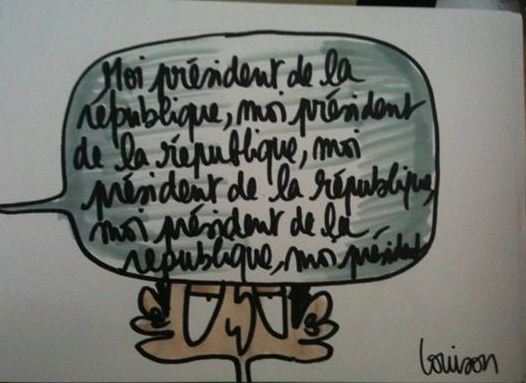 Le_NouvelObs's tweet photo. Un dessin à propos de #moipresidentdelarepublique. Le direct de la rédaction c'est ici >> http://t.co/vcn9skSA #ledébat http://t.co/JLDR5hOX