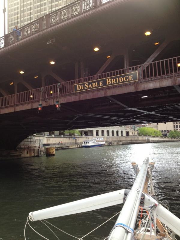 aaronh2's tweet photo. Under Michigan Ave Bridge. http://t.co/PPuKGyi7