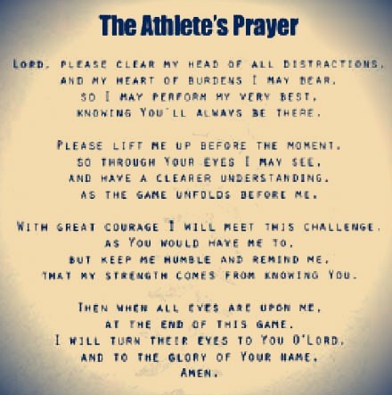 itsMichaelJ's tweet photo. An Athlete's prayer... http://t.co/ZiBtf5F8