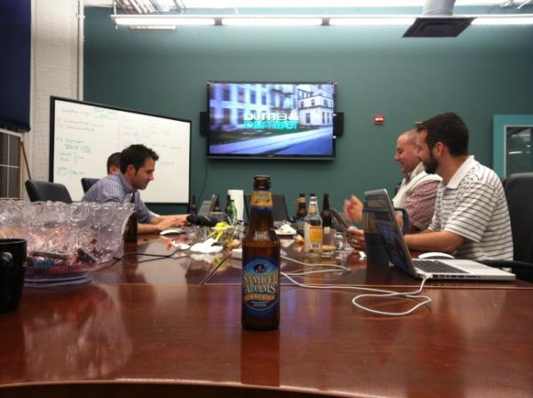 ddepiano's tweet image. What makes @dyninc different? This is the way we work late #DataParty #GetSomeIaaS