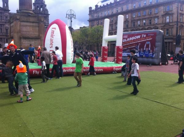 At the IRB sevens event with all the carthakids and the Scotland sevens team