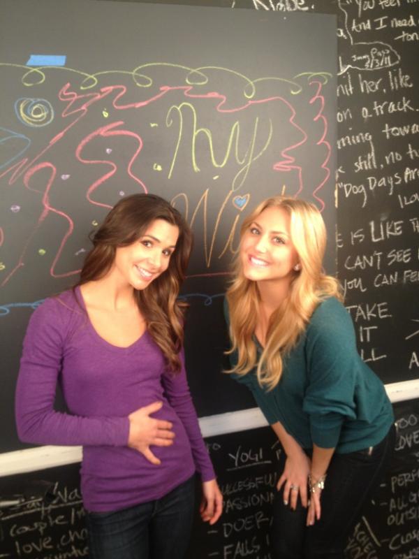 MrDannyFern's tweet photo. @josloren and @CassieScerbo on the set for @_my_wish video. Love these girls. #inspired http://t.co/kD10HHJ2
