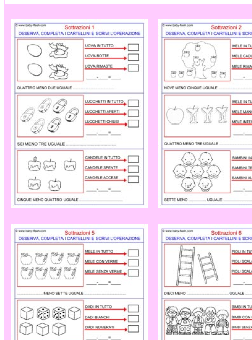 Baby Flash Com Schede Didattiche Di Matematica Sottrazioni1 Http T Co Ttmxiucg Esempio Schede Http T Co Cf8x8vnr