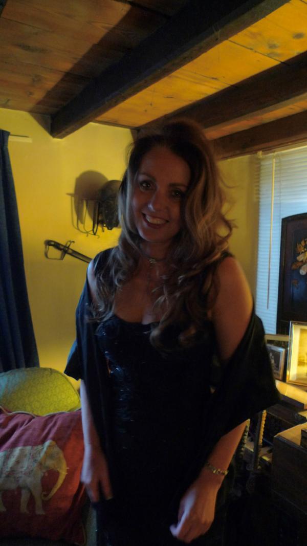 Getting ready for the Ball with my lovely chum and companion X