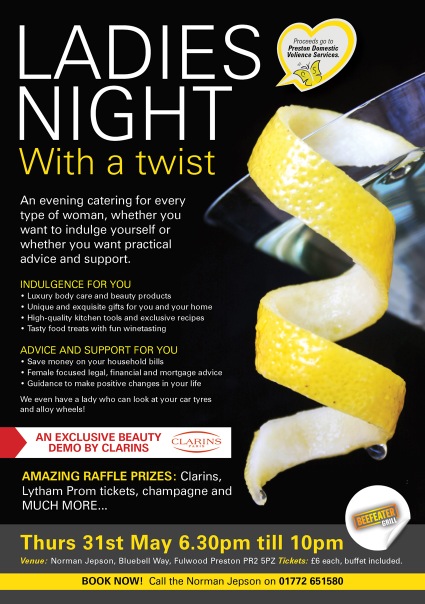 Transitions4you's tweet photo. Look at this amazing flyer by @DesignVivacious promoting our ladies event raising £s for @Preston_DVS http://t.co/HImZqzGM