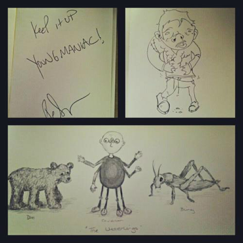 MASScanvas's tweet image. Look @ the doodles @Ali_Bowman drew in the signed moleskin she won. We have 1 more - Send us a doodle 4 a chance 2 win!