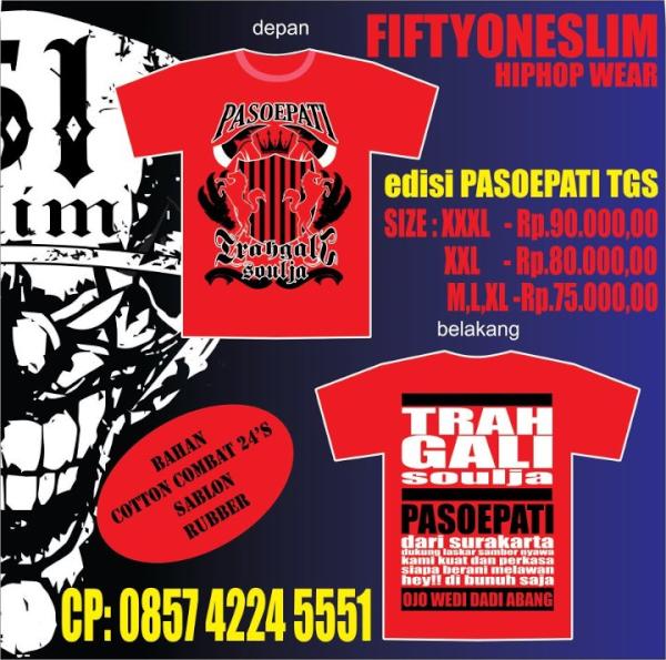 FiftyOneSlim's tweet photo. New design shirt PASOEPATI TRAHGALI SOULJA. http://t.co/altZMey