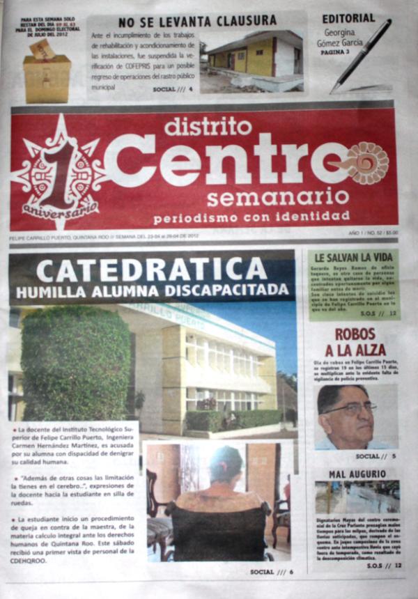 DISTRITOCENTRO's tweet photo. NUESTRA PORTADA NUMERO 52 GRACIAS POR LOS COMENTARIOS SIEMPRE ACERTADOS http://t.co/oVdKRgCw